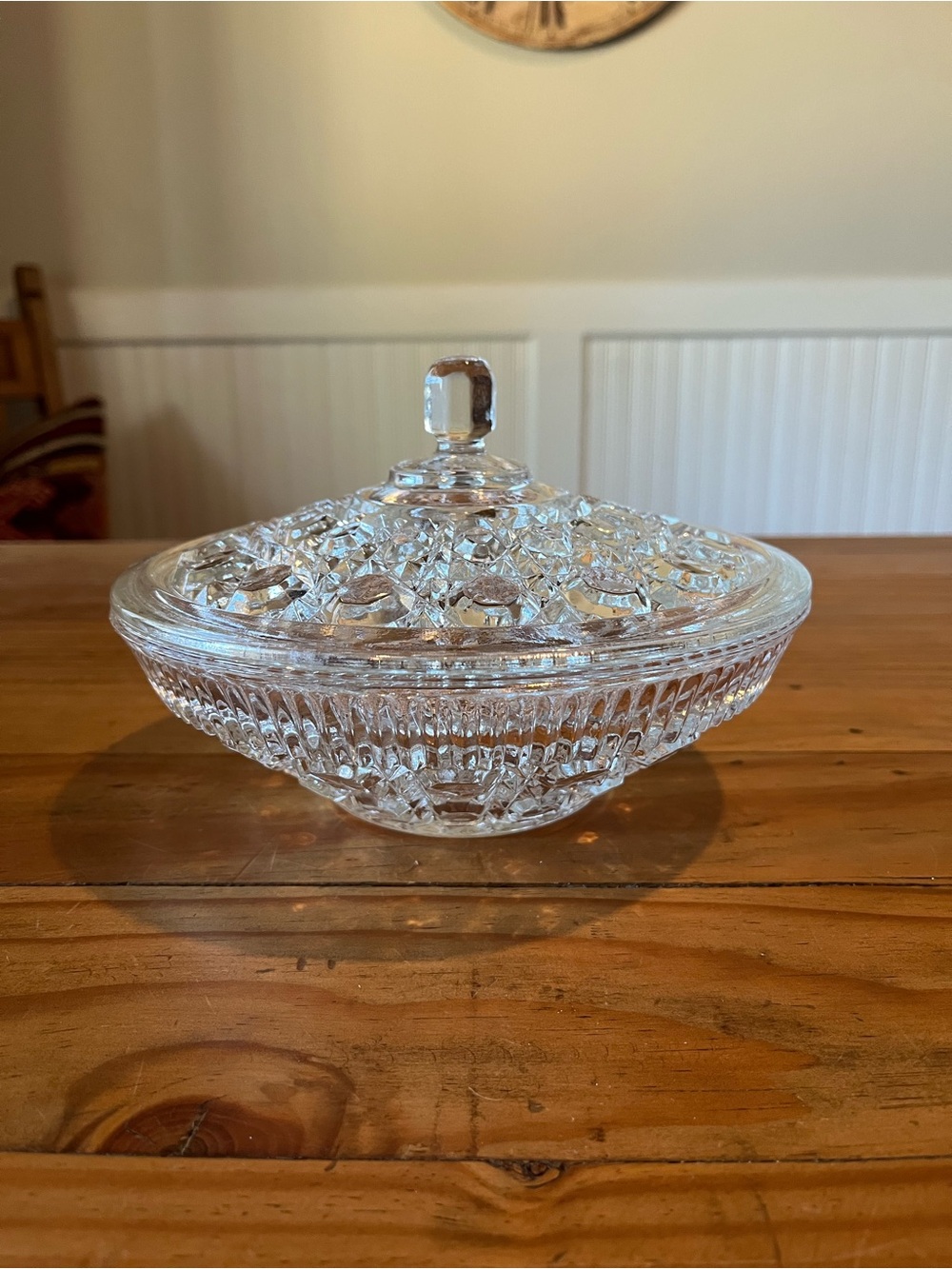 Vintage Federal or Indiana Glass Windsor Candy Dish w/Lid